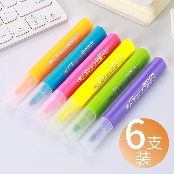 highlighters 6 sets of fluorescent marker pen for students' coloured kawaii highlighter pencil stationery set drawing materials, Black;red
highlighters 6 sets of fluorescent marker pen for students' coloured kawaii highlighter pencil stationery set drawing materials, Black;red