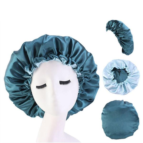 beanie/skull caps fashion reversible wigs bonnets for women satin silk night sleep cap head cover with elastic band beanie adjustable hat, Blue;gray
beanie/skull caps fashion reversible wigs bonnets for women satin silk night sleep cap head cover with elastic band beanie adjustable hat, Blue;gray