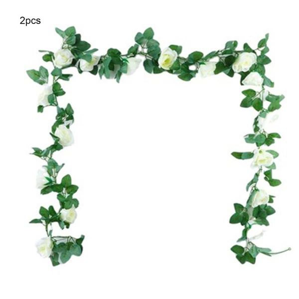 decorative flowers & wreaths 2pcs artificial rose garland with green leaves silk imitation flower wedding party garden home wall decoration
decorative flowers & wreaths 2pcs artificial rose garland with green leaves silk imitation flower wedding party garden home wall decoration