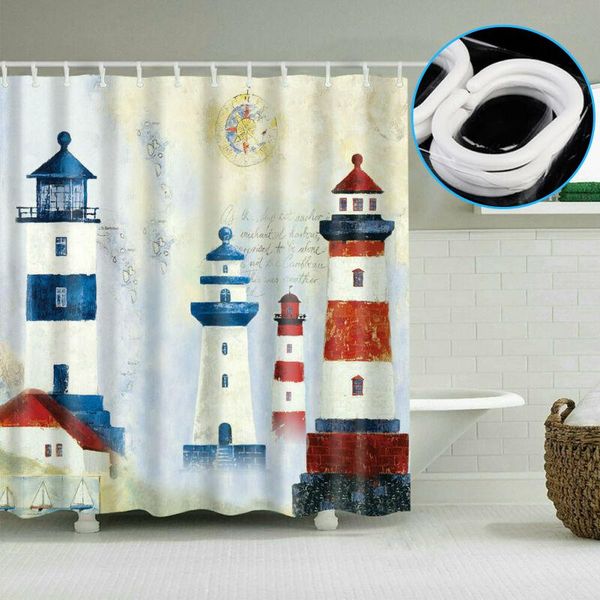 nautical lighthouse design shower curtain bathroom decor bath with 12 hooks showering decoration curtains
nautical lighthouse design shower curtain bathroom decor bath with 12 hooks showering decoration curtains