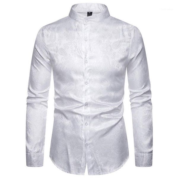 fashion shirt men long sleeve streetwear male social printed comfortable slim fit clothing brand standing collar soft, White;black
fashion shirt men long sleeve streetwear male social printed comfortable slim fit clothing brand standing collar soft, White;black