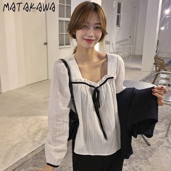 matakawa sweet square collar ladies shirt blouse women french retro blusas women temperament puff sleeve 210513, White
matakawa sweet square collar ladies shirt blouse women french retro blusas women temperament puff sleeve 210513, White