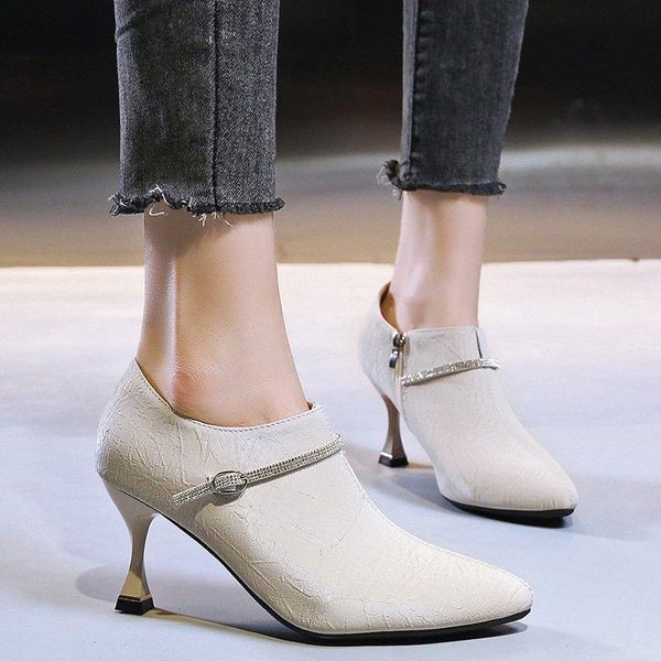dress shoes pointed toe ankle boots women pumps stiletto solid color party woman high heel zapatillas mujer, Black
dress shoes pointed toe ankle boots women pumps stiletto solid color party woman high heel zapatillas mujer, Black
