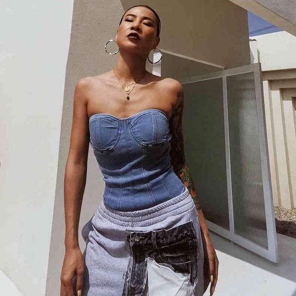 blouses denim slim jumpsuit for women strapless sleeveless high waist bodysuit female fashion clothing spring tide, White
blouses denim slim jumpsuit for women strapless sleeveless high waist bodysuit female fashion clothing spring tide, White