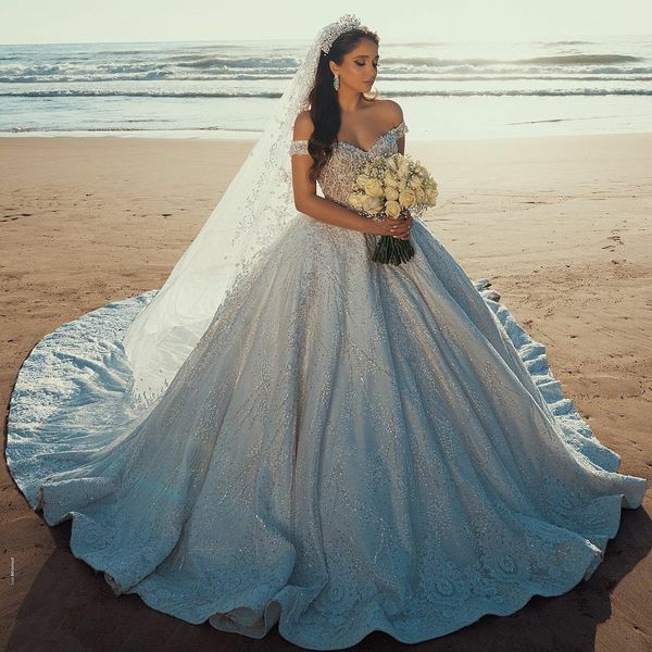saudi arabic beach wedding dresses lace sequins vintage bridal dress off the shoulder custom made vestido de novia, White
saudi arabic beach wedding dresses lace sequins vintage bridal dress off the shoulder custom made vestido de novia, White