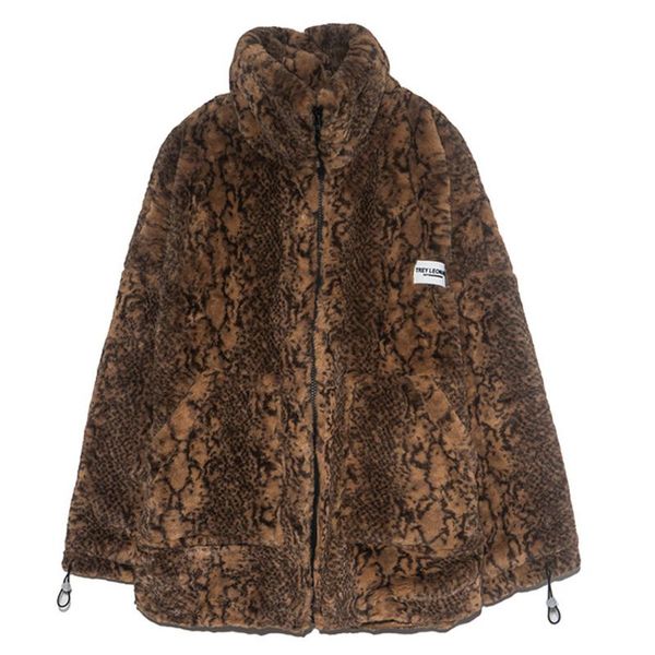 men's jackets men harajuku snakeskin pattern fur mink vintage thicken fleece warm padded jacket oversize streetwear loose coats, Black;brown
men's jackets men harajuku snakeskin pattern fur mink vintage thicken fleece warm padded jacket oversize streetwear loose coats, Black;brown