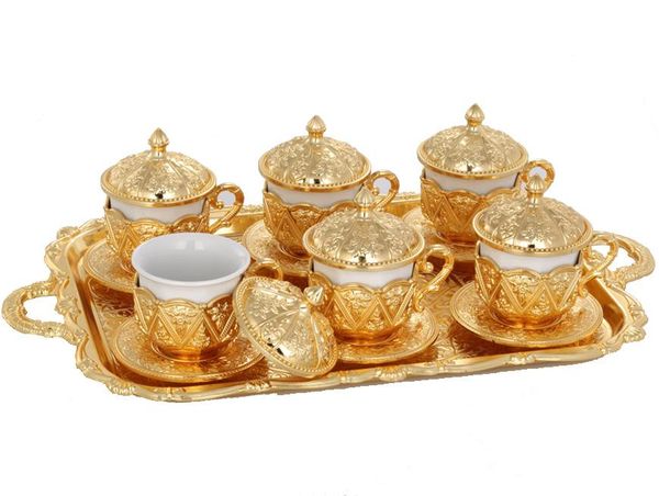 six person gullu pleasure coffee set 4 different color option workmanship 218 cups & saucers
six person gullu pleasure coffee set 4 different color option workmanship 218 cups & saucers