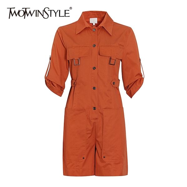 casual jumpsuit for women lapel collar short sleeve high waist pocket loose playsuits female fashion summer 210521, Black;white
casual jumpsuit for women lapel collar short sleeve high waist pocket loose playsuits female fashion summer 210521, Black;white