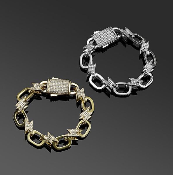 12 mm 14 k chain gold plating personality iced out cz stone bracelet for men and women gift, Black
12 mm 14 k chain gold plating personality iced out cz stone bracelet for men and women gift, Black