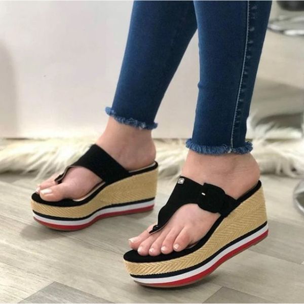 women slippers wedges platform clip toe ladies casual sandals summer shoes plus size woman fashion high heels beach outdoor shoe, Black
women slippers wedges platform clip toe ladies casual sandals summer shoes plus size woman fashion high heels beach outdoor shoe, Black