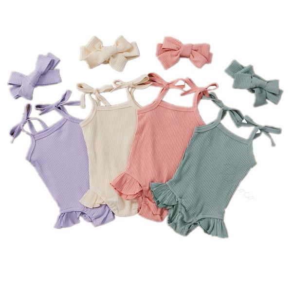 cotton outfits born baby boy girls ribbed sleeveless self tie strap ruffle bodysuit with headband set summer clothes rompers, Blue
cotton outfits born baby boy girls ribbed sleeveless self tie strap ruffle bodysuit with headband set summer clothes rompers, Blue