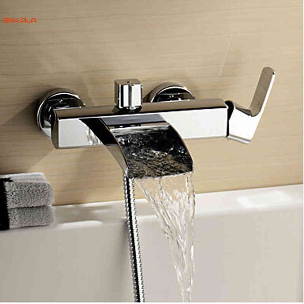 bathtub faucets polished chrome finish new wall mounted waterfall bathroom handheld shower tap mixer faucet lh-8005
bathtub faucets polished chrome finish new wall mounted waterfall bathroom handheld shower tap mixer faucet lh-8005