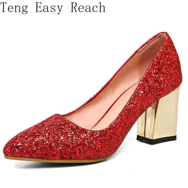 Gold Silver Fashion Sequined Women's Shoes Square High Heels Pumps Slip On Pointed Toe Party Wedding Woman 41 42 43 Dress, Black
Gold Silver Fashion Sequined Women's Shoes Square High Heels Pumps Slip On Pointed Toe Party Wedding Woman 41 42 43 Dress, Black