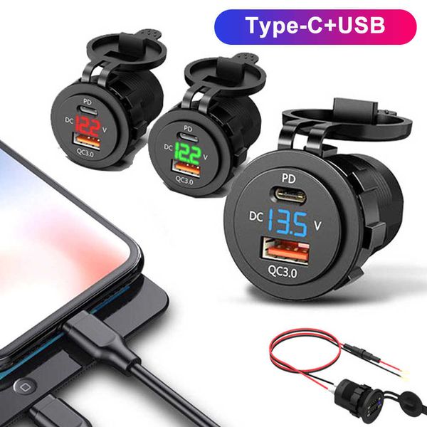car usb charger pd quick charge 3.0 s socket adapter dual with led voltmeter cable for 12-24v motorcycles
car usb charger pd quick charge 3.0 s socket adapter dual with led voltmeter cable for 12-24v motorcycles