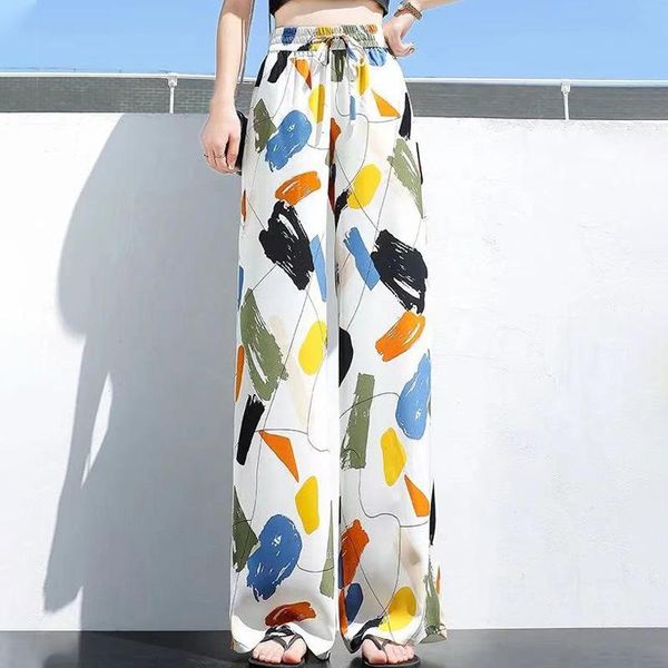 women's pants & capris slacks loose summer soft ice silk ankle-length black wide leg grey khaki women long high waisted trousers, Black;white
women's pants & capris slacks loose summer soft ice silk ankle-length black wide leg grey khaki women long high waisted trousers, Black;white