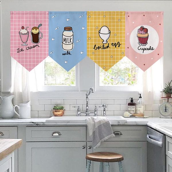 restaurant kitchen storefront short curtain cafe cake shop milk tea decoration half pennant flag & drapes
restaurant kitchen storefront short curtain cafe cake shop milk tea decoration half pennant flag & drapes
