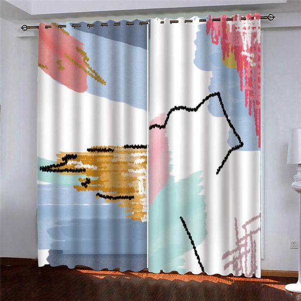 curtain & drapes customized size luxury blackout 3d window curtains for living room cartoon color painting
curtain & drapes customized size luxury blackout 3d window curtains for living room cartoon color painting
