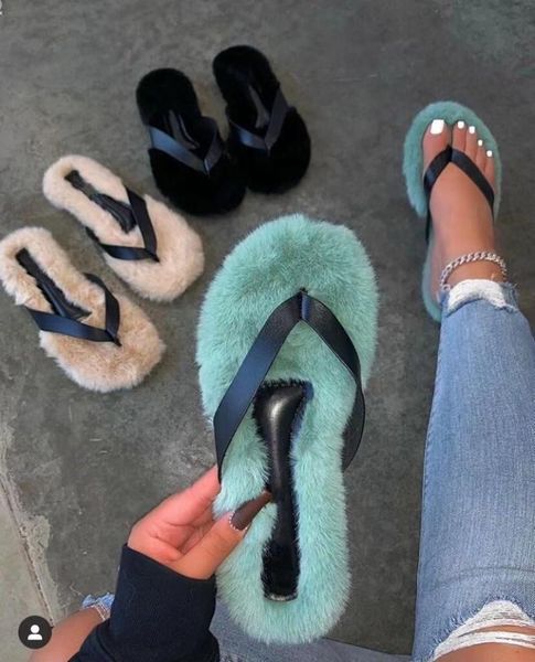 winter style furry candy color flat flip flops plus size ladies slippers home wholesale, Black
winter style furry candy color flat flip flops plus size ladies slippers home wholesale, Black
