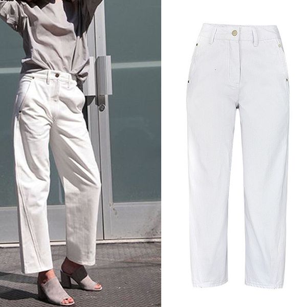 jean autumn chic design white denim woman waist ankle length women straight jeans femme mujer pants, Blue
jean autumn chic design white denim woman waist ankle length women straight jeans femme mujer pants, Blue