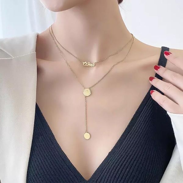 luxury stainless steel gold multilayer portrait pendant necklace for women coin link chain chokers necklaces minimalist jewelry, Golden;silver
luxury stainless steel gold multilayer portrait pendant necklace for women coin link chain chokers necklaces minimalist jewelry, Golden;silver