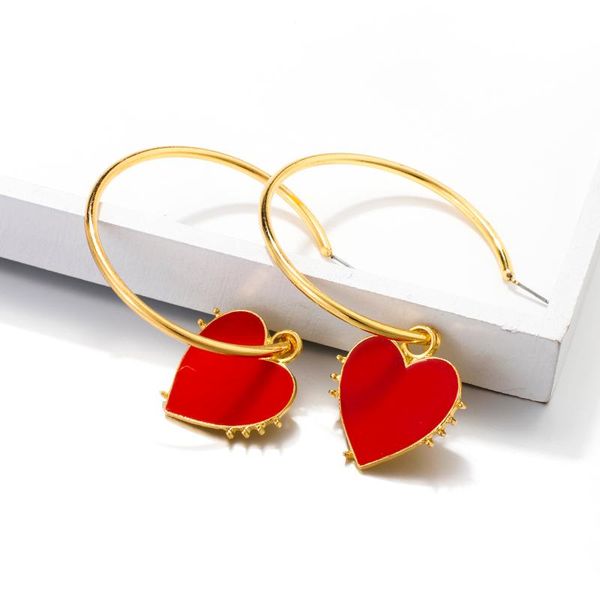 red heart drop earrings fashion large c shaped dangle 2021 alloy pendant statement jewelry for women & chandelier, Silver
red heart drop earrings fashion large c shaped dangle 2021 alloy pendant statement jewelry for women & chandelier, Silver