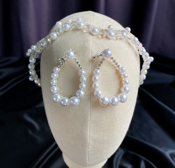 headdresses bridal hair band fashion accessories bridesmaid wedding dress party dress pearl headwear earrings set women's birthday anni, White
headdresses bridal hair band fashion accessories bridesmaid wedding dress party dress pearl headwear earrings set women's birthday anni, White