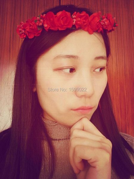 hair clips & barrettes handmade vintage red rose flower crown christmas headband for party wedding head wreath women bridesmaids accessories, Golden;silver
hair clips & barrettes handmade vintage red rose flower crown christmas headband for party wedding head wreath women bridesmaids accessories, Golden;silver