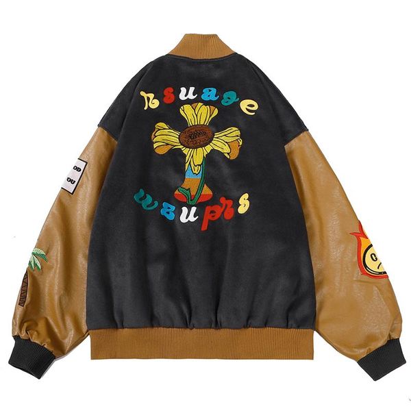 men's jackets hip hop streetwear vintage baseball jacket sunflower embroidery patchwork 2021 harajuku varsity coats fashion oversized, Black;brown
men's jackets hip hop streetwear vintage baseball jacket sunflower embroidery patchwork 2021 harajuku varsity coats fashion oversized, Black;brown