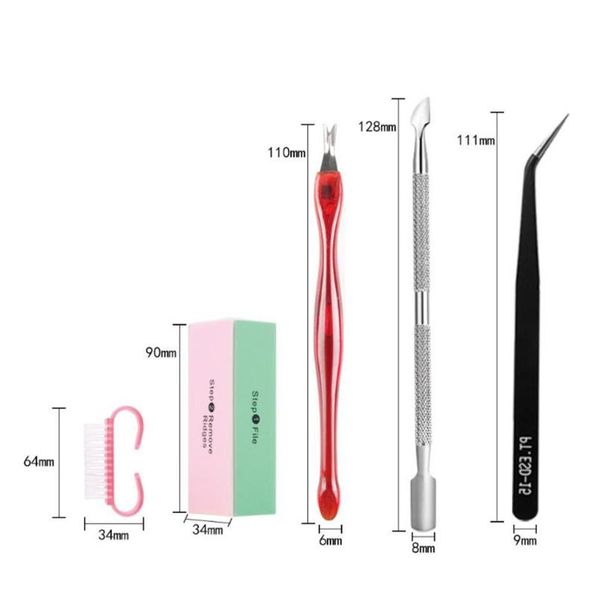 nail art kits tool set polishing strip file stainless steel dead skin scissor fork manicure remover tools
nail art kits tool set polishing strip file stainless steel dead skin scissor fork manicure remover tools