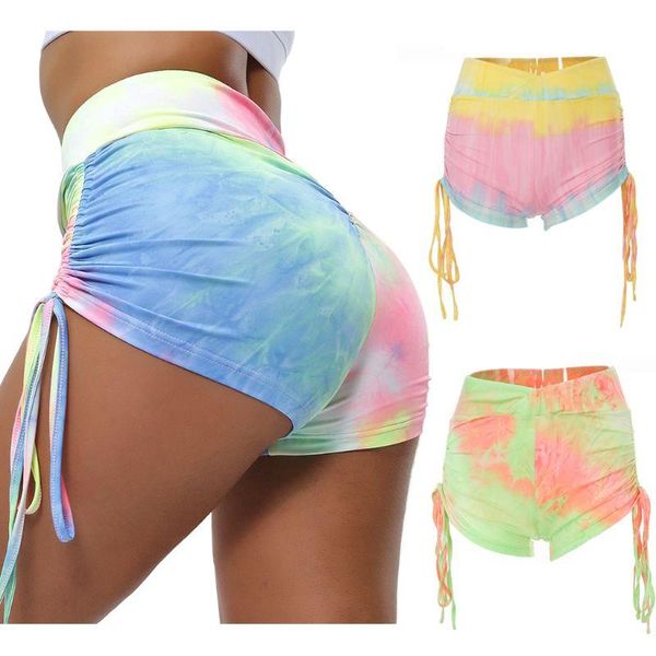 women cross front high waist shorts rainbow tie-dye ruched drawstring bulift running leggings women's, White;black
women cross front high waist shorts rainbow tie-dye ruched drawstring bulift running leggings women's, White;black