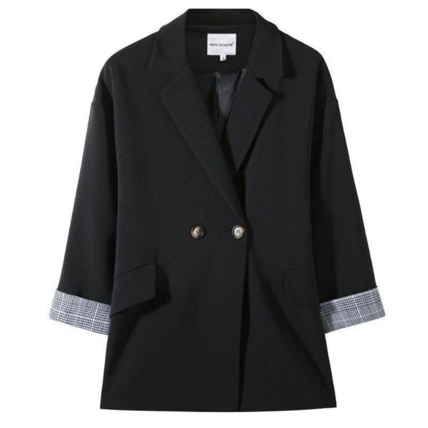 women's suits & blazers blazer women black for autumn and winter loose casual suit veste femme, White;black
women's suits & blazers blazer women black for autumn and winter loose casual suit veste femme, White;black