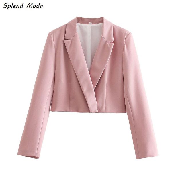 women's suits & blazers splend moda 2021 spring summer women fashion casual turn down collar long-sleeve short blazer jacket solid colo, White;black
women's suits & blazers splend moda 2021 spring summer women fashion casual turn down collar long-sleeve short blazer jacket solid colo, White;black
