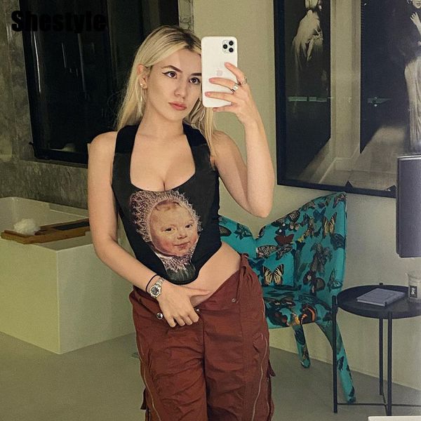 shestyle painting women tank 2021 summer spring sleeveless black vintage printed backless asymestrical u neck camis croppedin, Black;white
shestyle painting women tank 2021 summer spring sleeveless black vintage printed backless asymestrical u neck camis croppedin, Black;white