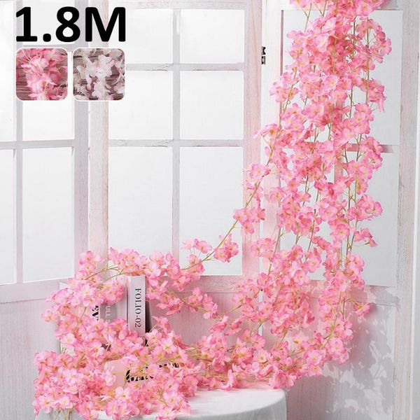 decorative flowers & wreaths 1.8m artificial cherry blossoms rattan fake flower garland blossom ivy vine silk sakura string hanging wedding
decorative flowers & wreaths 1.8m artificial cherry blossoms rattan fake flower garland blossom ivy vine silk sakura string hanging wedding
