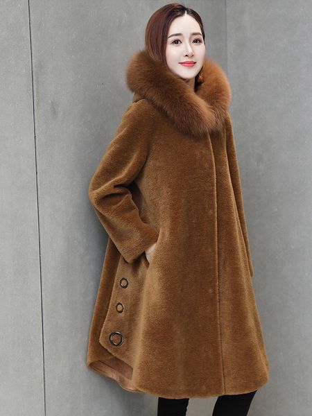 women's fur & faux korean genuine wool coat fashion collar hooded female jacket spring autumn coats and jackets women 2021 ropa zjt576, Black
women's fur & faux korean genuine wool coat fashion collar hooded female jacket spring autumn coats and jackets women 2021 ropa zjt576, Black