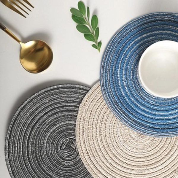 table runner insulated mat dish handmade cotton and linen placemat thread round thickening
table runner insulated mat dish handmade cotton and linen placemat thread round thickening