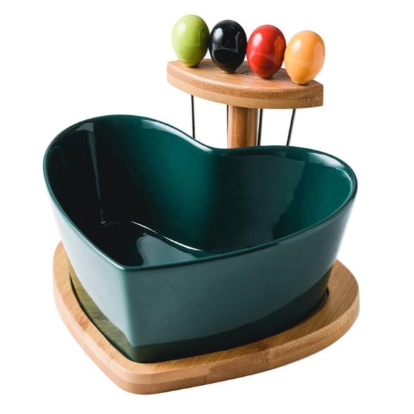 kitchen storage & organization 1 set heart shaped salad bowl ceramics dessert fruit with forks
kitchen storage & organization 1 set heart shaped salad bowl ceramics dessert fruit with forks
