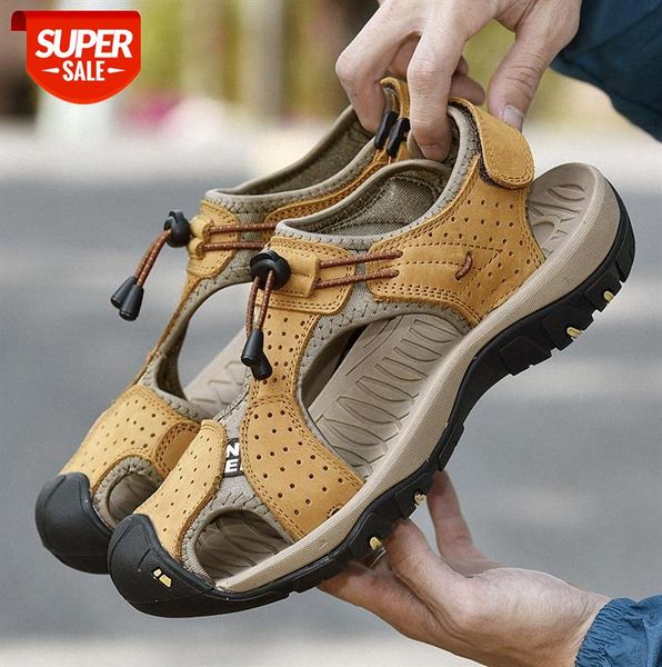 men's shoes baotou sandals large size outdoor first layer cowhide casual #mi87, Black
men's shoes baotou sandals large size outdoor first layer cowhide casual #mi87, Black