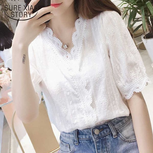 korean loose blouses women summer fashion women lace shirt v-neck casual women clothing half sleeve plus size blusa 5088 50 210528, White
korean loose blouses women summer fashion women lace shirt v-neck casual women clothing half sleeve plus size blusa 5088 50 210528, White