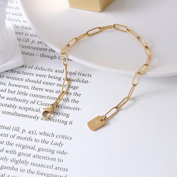 link, chain simple plated steel long letter wide bracelet stainless gift for women decoration hip hop jewellery accessories 2021 trend, Black
link, chain simple plated steel long letter wide bracelet stainless gift for women decoration hip hop jewellery accessories 2021 trend, Black