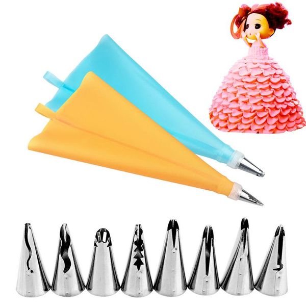 baking & pastry tools 10pcs/set skirt lace cake decorating tips tool with cream bag stainless steel icing piping nozzles confectionery diy b
baking & pastry tools 10pcs/set skirt lace cake decorating tips tool with cream bag stainless steel icing piping nozzles confectionery diy b