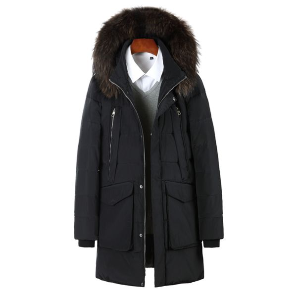men's duck feather et, leather collar coat, hoodie, winter thick coat - 40 degre, 90%, Black
men's duck feather et, leather collar coat, hoodie, winter thick coat - 40 degre, 90%, Black