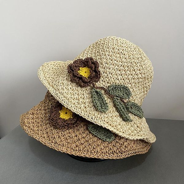 wide brim hats 202105-yz summer handmade paper color flower street embroidery lady sun cap women leisure hat, Blue;gray
wide brim hats 202105-yz summer handmade paper color flower street embroidery lady sun cap women leisure hat, Blue;gray