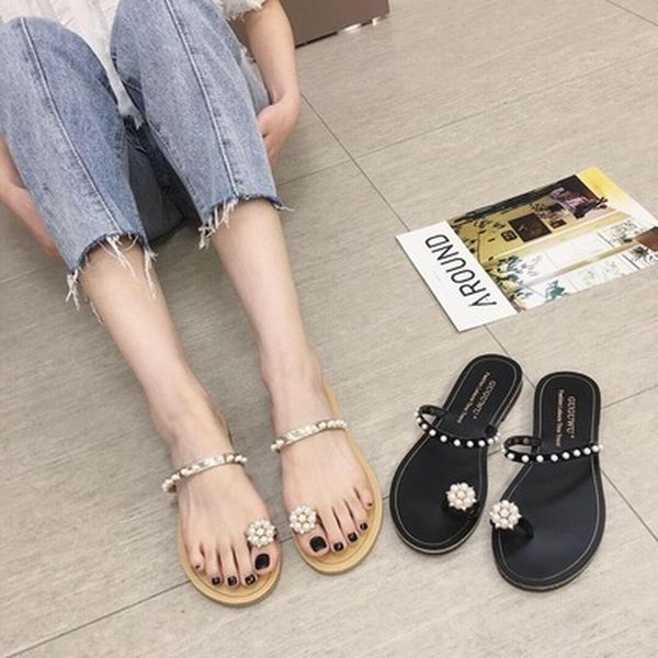 sandals 2021 summer net red pearl slippers women's toe outside wear beach holiday fairy flats flip flops rhinestone, Black
sandals 2021 summer net red pearl slippers women's toe outside wear beach holiday fairy flats flip flops rhinestone, Black