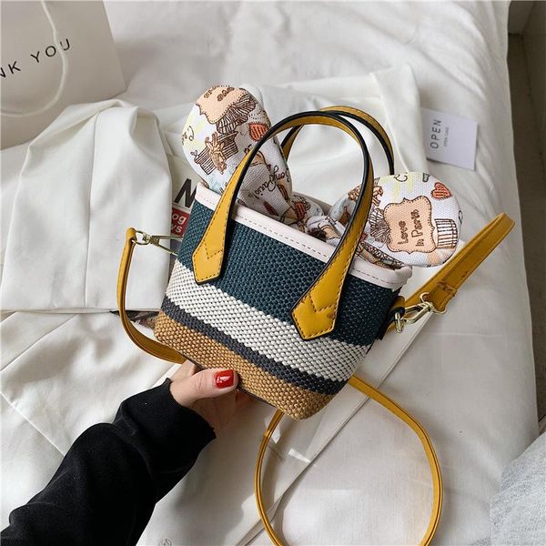 women handbag european style woven color contrast bucket bag bowknot drawstring messenger fashion female's shoulder bags
women handbag european style woven color contrast bucket bag bowknot drawstring messenger fashion female's shoulder bags