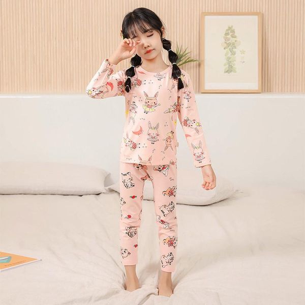children's autumn baby warm pajamas set two-piece cotton home service sets girls clothing outfits, White
children's autumn baby warm pajamas set two-piece cotton home service sets girls clothing outfits, White