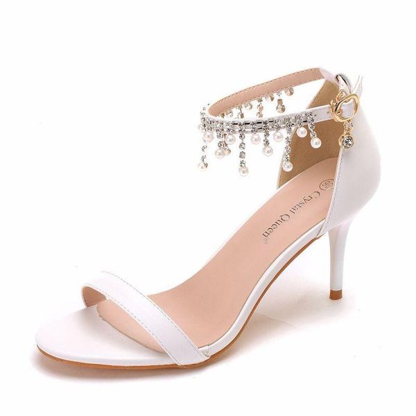 women sandals wedding banquet pu rhinestones buckle strap 7.5cm thin high heels round toe sandal shoes 2021 size 35-42, Black
women sandals wedding banquet pu rhinestones buckle strap 7.5cm thin high heels round toe sandal shoes 2021 size 35-42, Black
