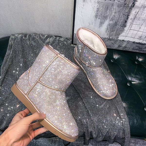 bling crystal snow boots women silver glitter beading winter ankle booties plush padded platform botas mujer big size 34-43 ns69, Black
bling crystal snow boots women silver glitter beading winter ankle booties plush padded platform botas mujer big size 34-43 ns69, Black
