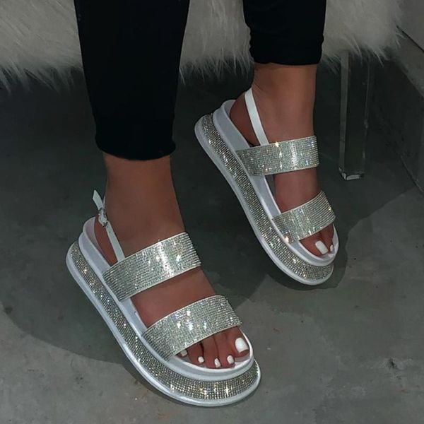 summer women's shoes woman platform sandals slides with buckle ladies rhinestones bling footwear thick female, Black
summer women's shoes woman platform sandals slides with buckle ladies rhinestones bling footwear thick female, Black