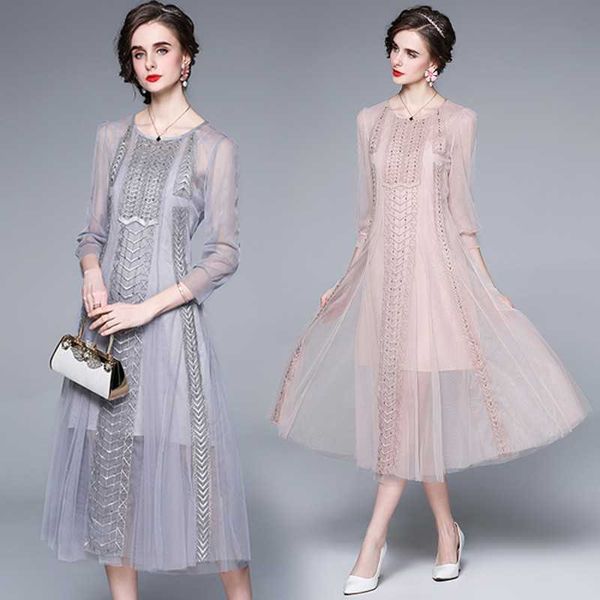 summer fashion elegant temperament women high-end net yarn and beaded dress 210531, Black;gray
summer fashion elegant temperament women high-end net yarn and beaded dress 210531, Black;gray
